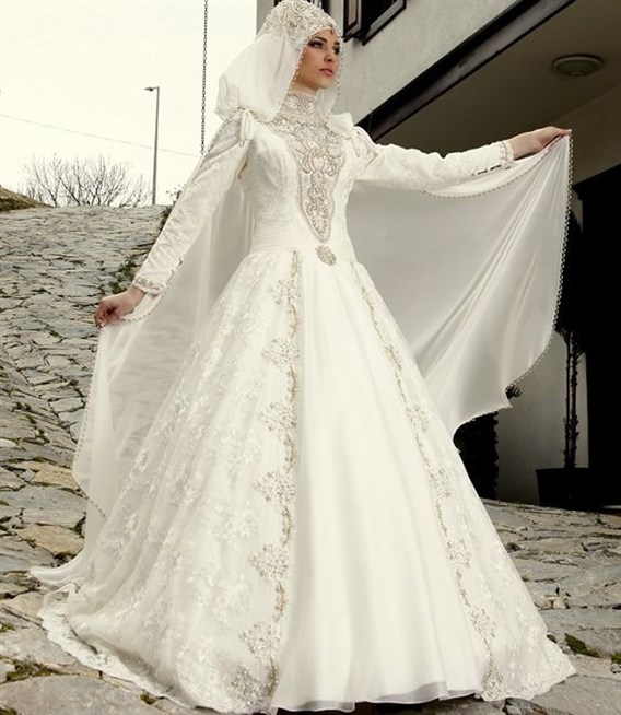 169 10 فساتين تركية زفاف - اجمل الفساتين التركيه للمحجبات فيري داودي